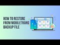 How to Restore From MobileTrans Backup File