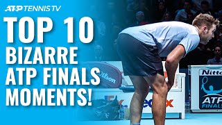 Top 10 Bizarre ATP Finals Tennis Moments!