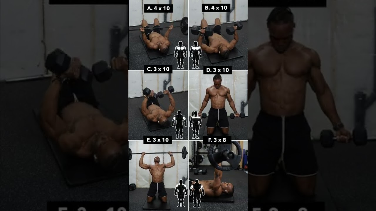 Push Workout Dumbbells Barbell No Bench Youtube