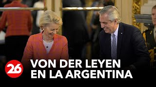 Von der Leyen en la Argentina: "Apoyamos a Ucrania de manera financiera para que siga funcionando"
