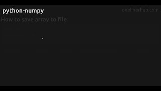 How to save array to file