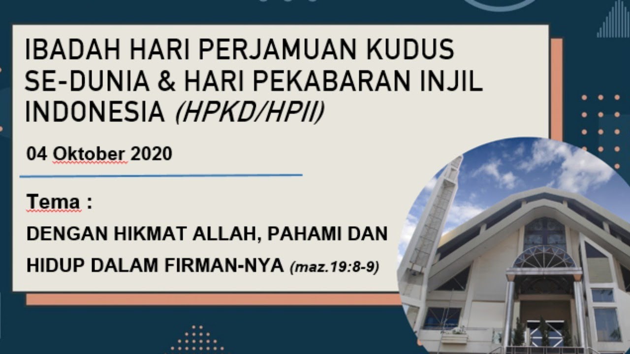 -Live- Ibadah Hari Minggu, 04 Oktober 2020 GPIB Jemaat Nazareth Jakarta ...