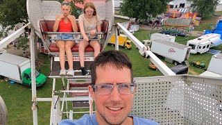 rare Eli cable-driven ferris wheel at Logan County Fair in Ohio (July 16th, 2022)