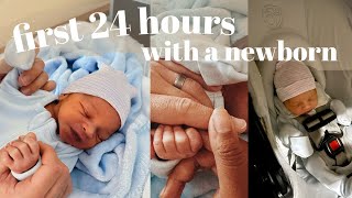 first 24 hours with a newborn + bringing our first baby home 🤍
