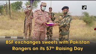 BSF exchanges sweets with Pakistan Rangers on its 57th Raising Day