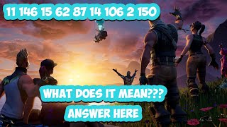 Fortnite Event Numbers: What do they Mean! 11 146 15 62 87 14 106 2 150