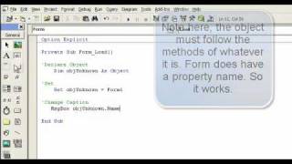 Video 18: VB 6 Programming, Declare Objects, Setting Objects, Passing Control Arrays And Objects