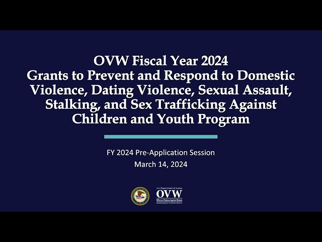 Office On Violence Against Women (OVW) | OVW Fiscal Year 2024 Children ...