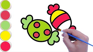 教你画好吃的糖果，简笔画视频教程，How To Draw Candy