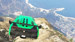 BIGGEST MOUNTAIN JUMP! (GTA 5 PC Funny Moments)