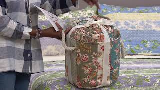 The Quilt Patch Cotton Floral Pattern Quilt Set \u0026 Storage Bin on QVC