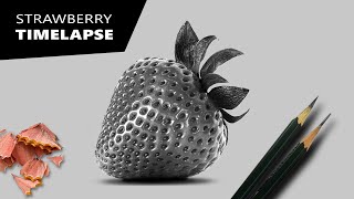 Hyperrealistic Strawberry Drawing | Complete Time lapse video