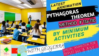 Pythagoroas Theorem ,Pythagoroas  Theorem Proof, Special Animation for Triplet 3,4,5 and 8,15,17