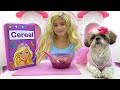 Ruby and Bonnie Barbie morning routine for kids