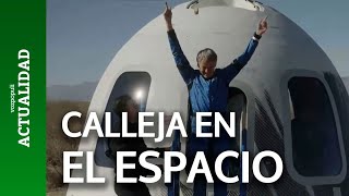 Jesús Calleja vuelve con éxito del espacio a bordo del New Sheperd de Bezos