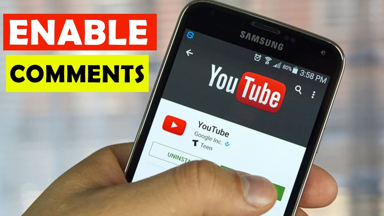 How To Enable Comments On Youtube Android Iphone Youtube