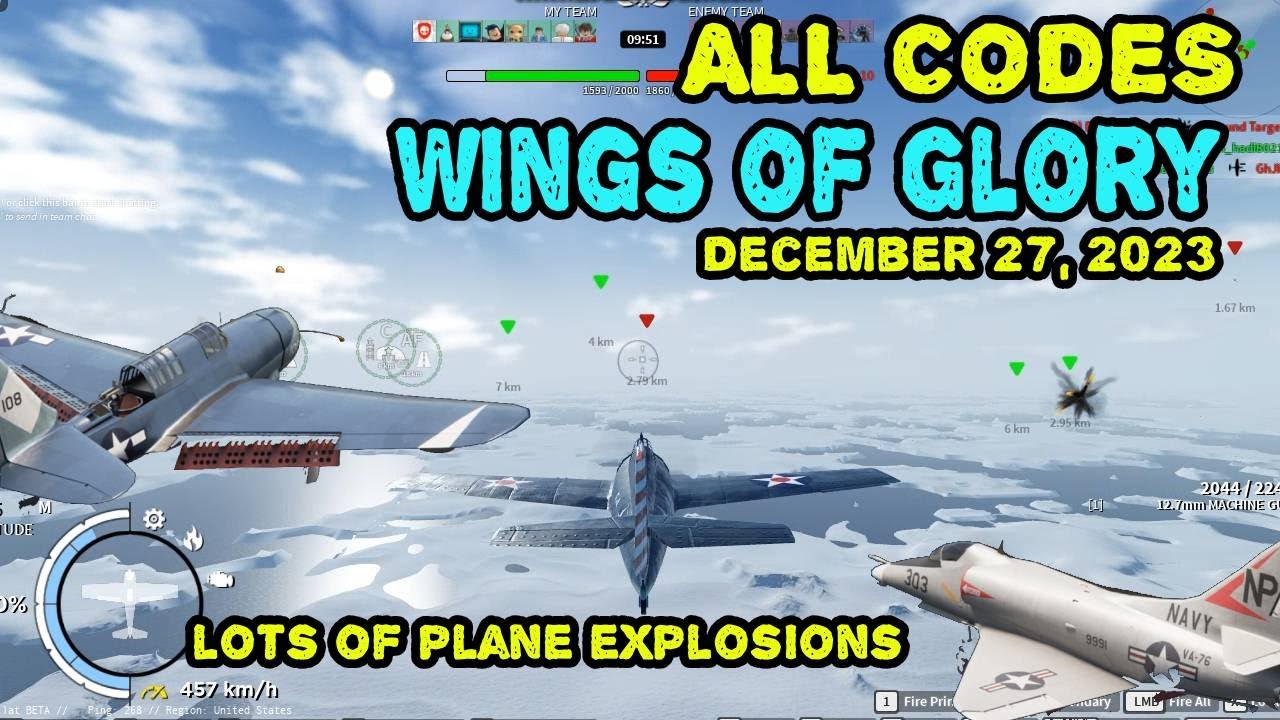 All Codes Active Wings Of Glory Roblox, December 27, 2023 Lots Of Plane ...