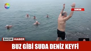 Yaz-kış demeden denize giriyorlar