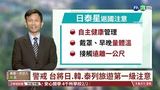 【台語新聞】警戒 台將日.韓.泰列旅遊第一級注意| 華視新聞 20200221