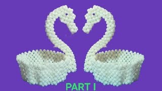 How to make beaded swan/duck |beads crafts|পুতির রাজহাঁস||beaded showpiece