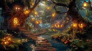 Enchanted Fairy Village Ambience ✨ Magical Nature Music \u0026 Soft Lake to Healing, Studying, Sleeping