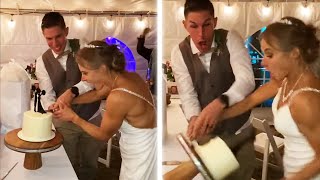 There Goes the Wedding Cake! 👋🏻🎂 | Best Wedding Fails | Peachy 2023