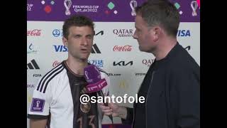 Thomas Müller na versão Santo Fole sobre a derrota para o Japão