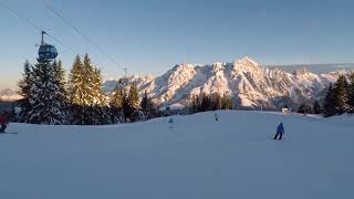 ⛷️ Down to Asitz Mittelstation in a sunny and cold day 🇦🇹