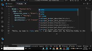 PHP String Variable creating BIO DATA Assignment 01 Solved