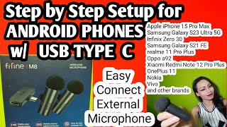 FIFINE M8 WIRELESS MICROPHONE TUTORIAL FOR ANDROID PHONES