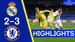 Real Madrid 2-3 Chelsea, Aggregate 5-4 | Champions League Highlights