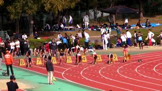 20171112 大阪高校3･4地区公立高校対校陸上競技大会  女子 100m 予選 12組 SNHR