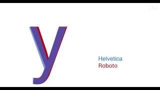 Helvetica vs Roboto   lower case comparison