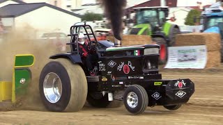 Tractor pulling show Granarolo Emilia 2021 - Black smoke, flames, wheelie \u0026 power sound!