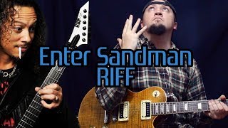 НОВИЧКАМ! Играем Riff Enter Sandman - Metallica! Подробный обзор с табами!