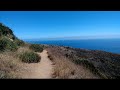 Solitary hike to the summit of Mugu Peak via Chumash Trail with views of the California Coast