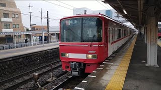 美しい編成美!!名鉄3100系3112F＋2200系2234F特急岐阜行き新木曽川駅発車