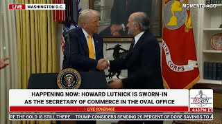 WATCH: Howard Lutnick Swears In to Become the Secretary of Commerce