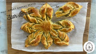 How to Make Pull-Apart Cheesy Pesto Star Bread - Happy Bake Day