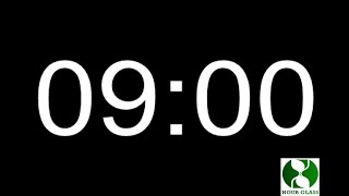 9 Minutes Timer with Black Background and Sound (540 SECONDS) (HIGH QUALITY)