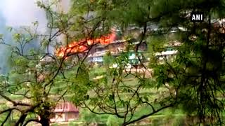 Watch: 5 houses gutted in fire in Kullu’s Ghayagi Village