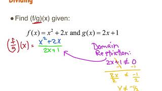 2.6 Combinations of functions video