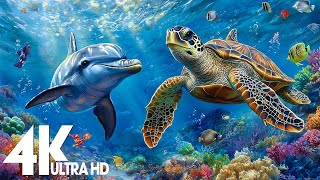 12HRS Stunning 4K Underwater Wonders - Relaxing Calm Music | Colorful Sea Life