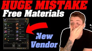 HUGE MISTAKE! Blizzard Adds Material VENDOR!? PRICE CRASH INC!