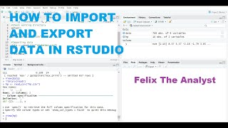 How to import and export data in RStudio for analysis