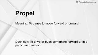 Propel Meaning