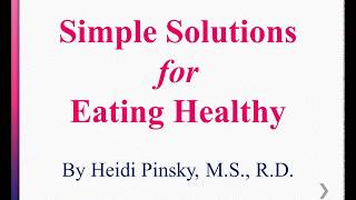 Simple Solutions for Eating Healthy
