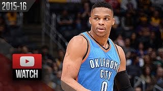 Russell Westbrook Full Highlights at Lakers (2016.01.08) - 36 Pts, 12 Reb, 7 Ast, CLUTCH!