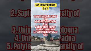 Top Universities in Italy 🇮🇹 2024 #studyinitaly #bestuniversities #studyforfree