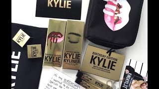 UNBOXING KYLIE JENNER BIRTHDAY BUNDLE + KYLINERS | ItsMo (closed)